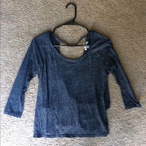 American Eagle light long sleeve open back small